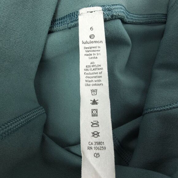LULULEMON Reveal Short Digital Rain Tidewater Teal Bike Shorts Athleisure Lounge - Picture 8 of 8